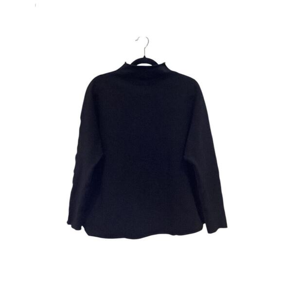 Frank & Eileen Effie Long Sleeve Funnel Neck Capelet In Black Size XS Top - Picture 9 of 12